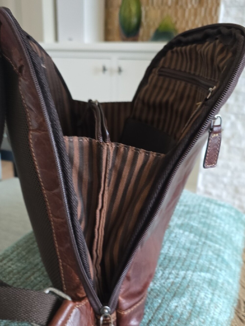 Jack Georges Small Brown Leather Backpack — Women - Picture 12 of 15
